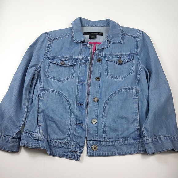 calvin klein paint splatter denim jacket